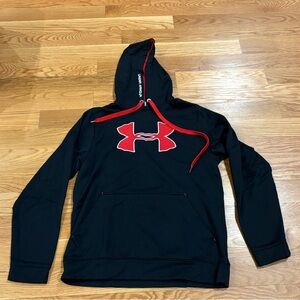 Medium, Under Armour, Black hoodie with Large red logo